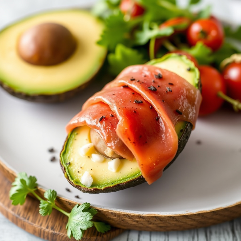 Prosciutto-innpakket avokado