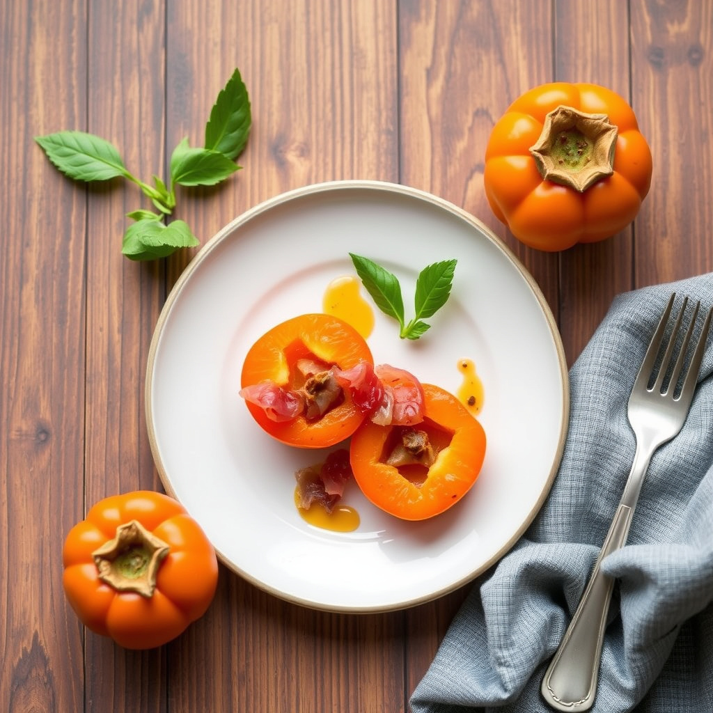 Prosciutto og persimoner