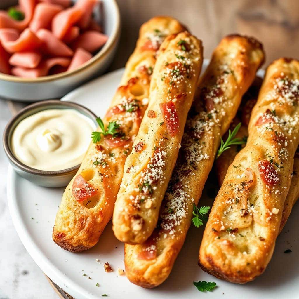 Prosciutto- og trøffel-smørstenger