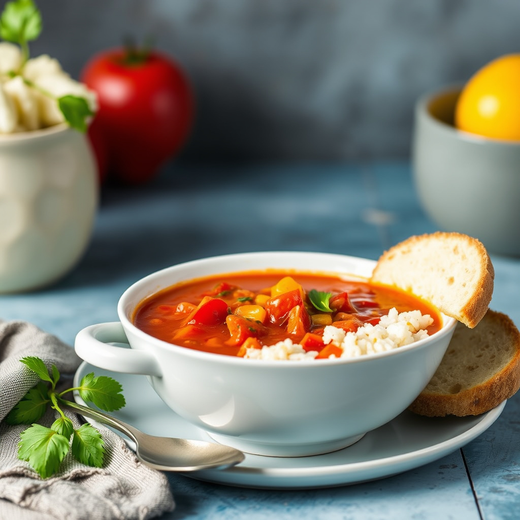 Provencalsk tomatsuppe med ris