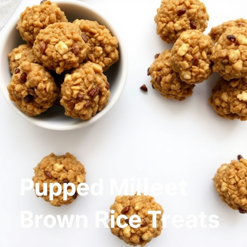 Puffed mais og brune riskaker