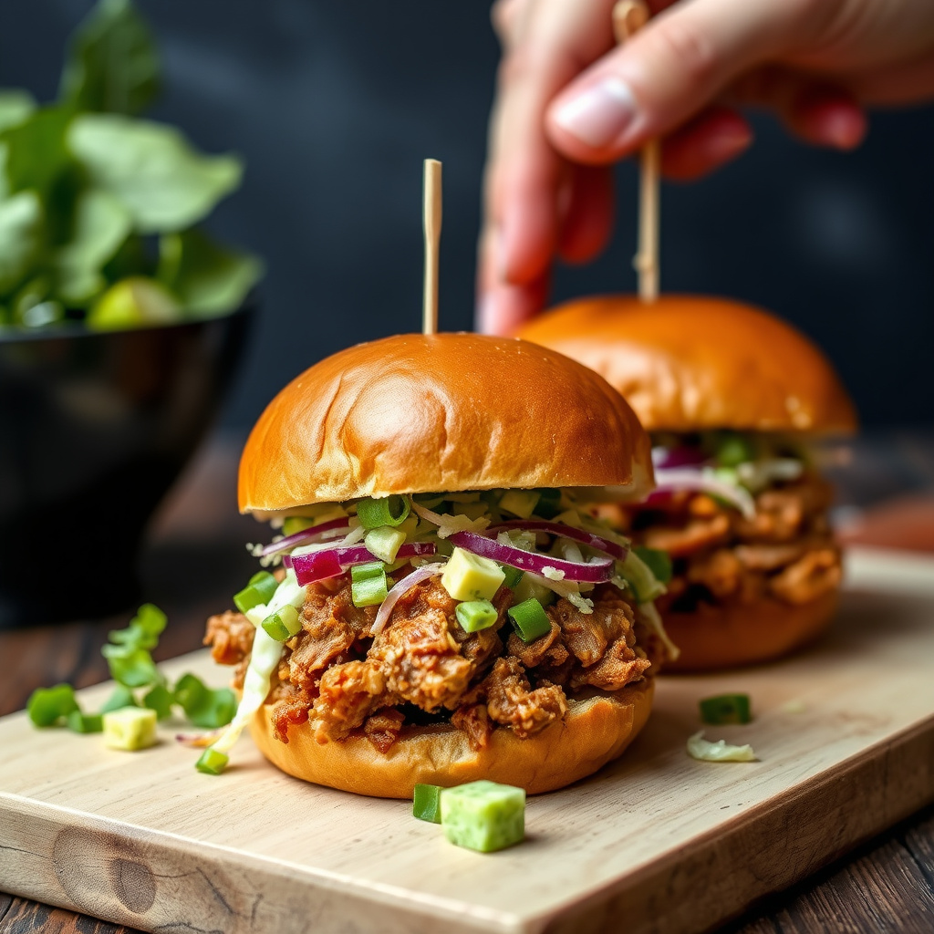 Pulled pork-sandwicher med rosenkålsslaw