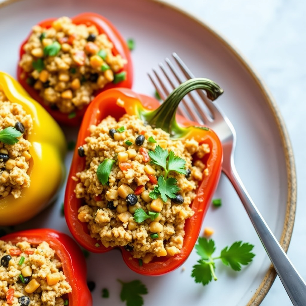 Quinoa-fylte paprika
