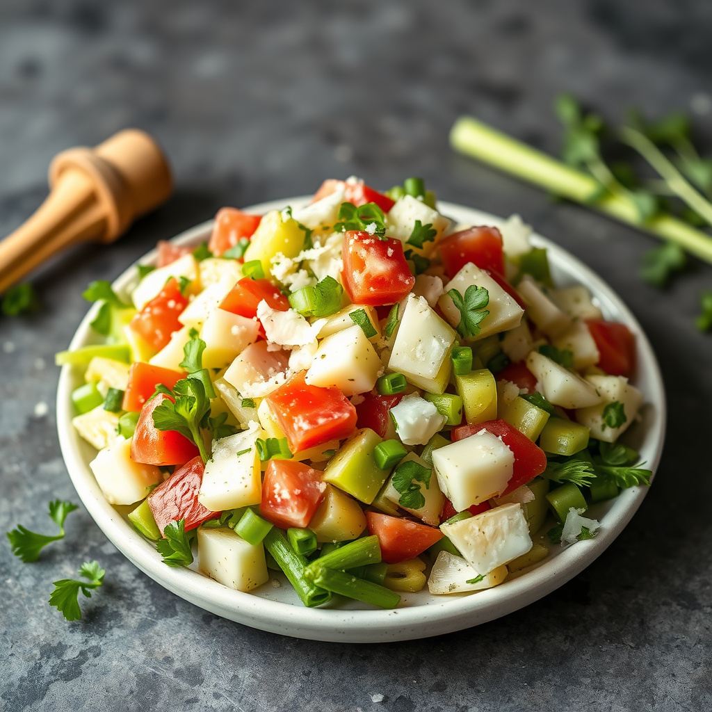 Rå artisjokksalat, selleri og parmesan