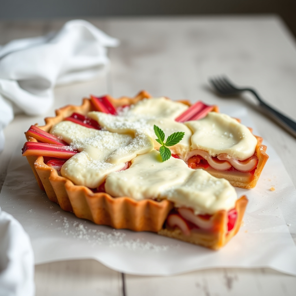 Rabarbrafrangipane-pai