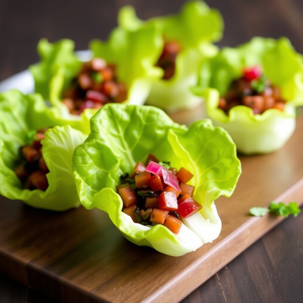 Radicchio-salat i kopper med caponata