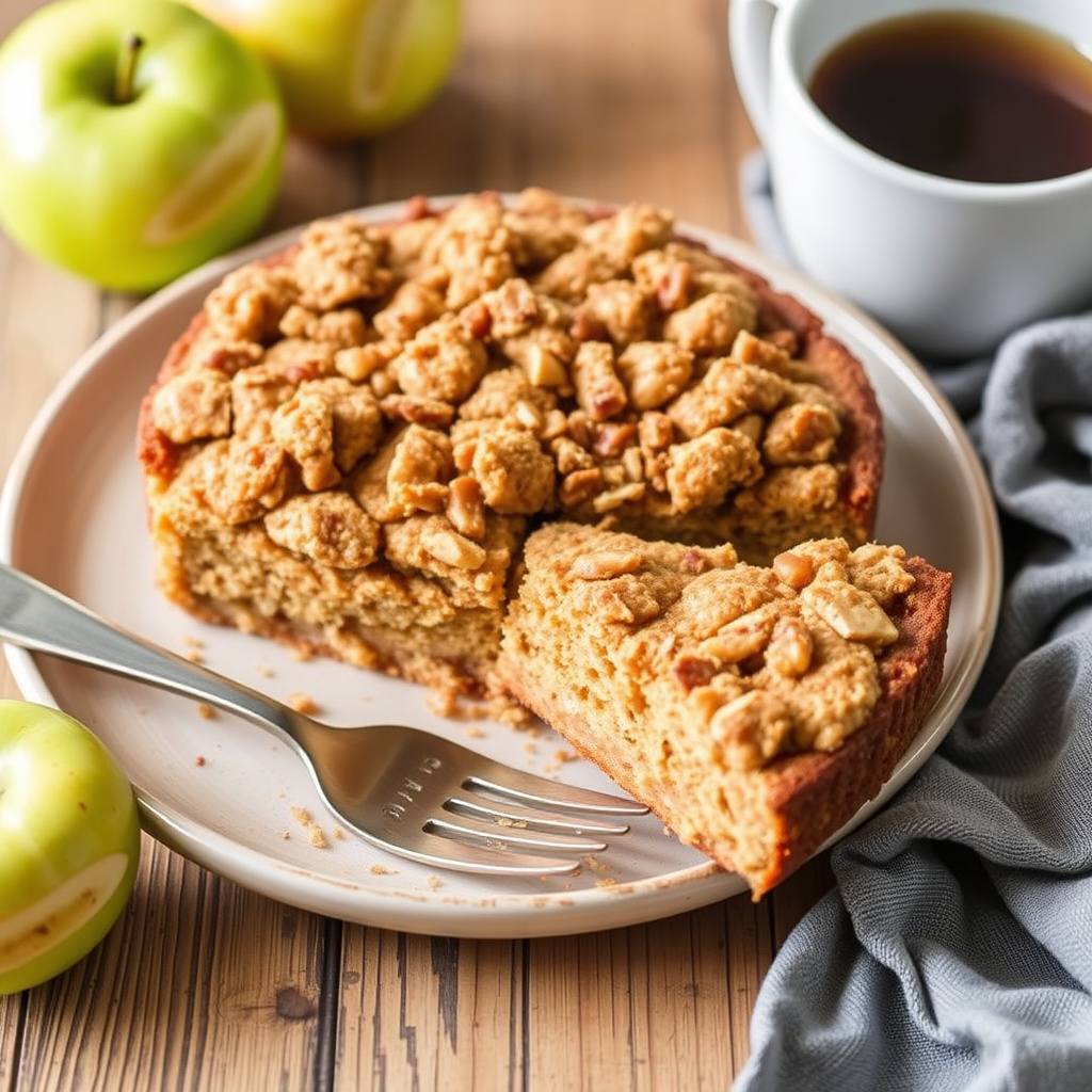 Rask eplestreusel-kaffekake