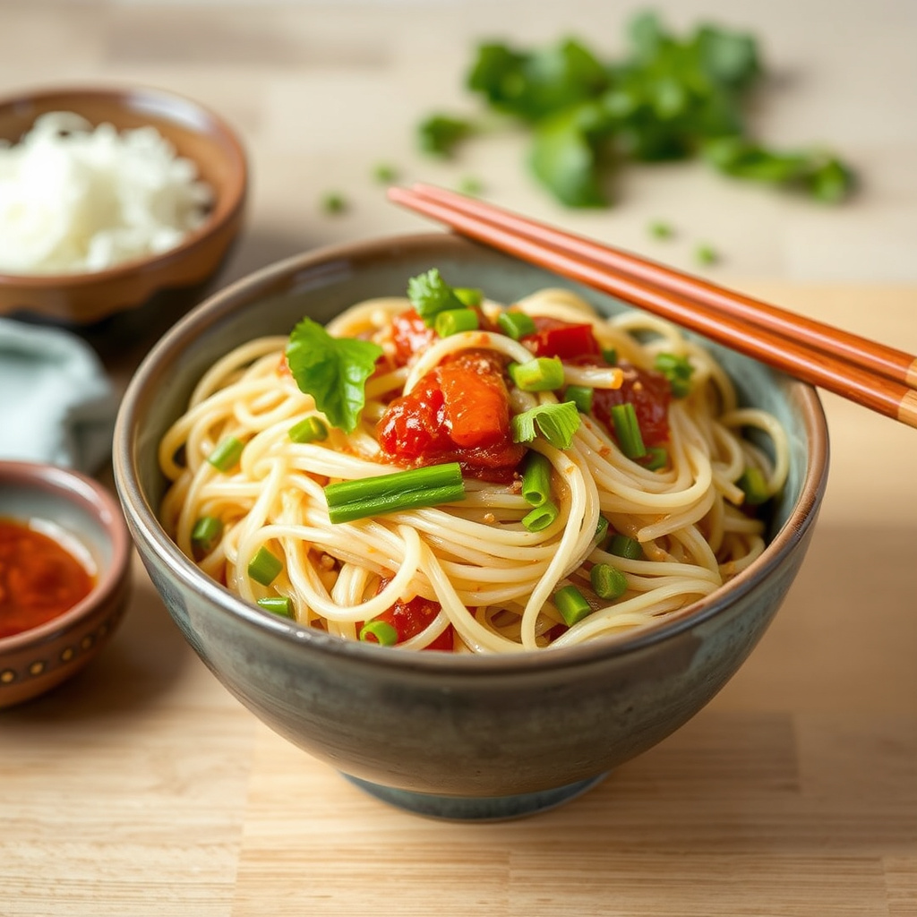 Rask kinesisk-inspirert vermicelli (risnudler)