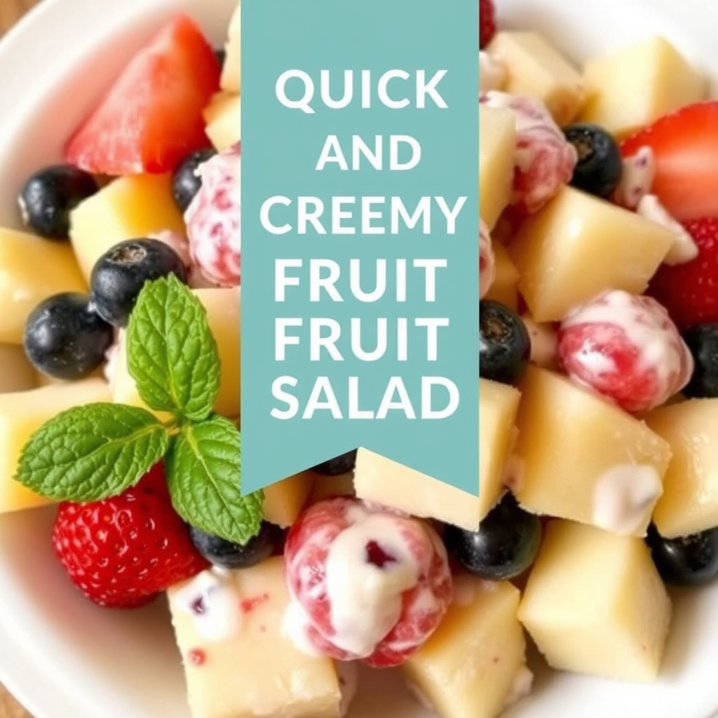 Rask og kremet fruktsalat