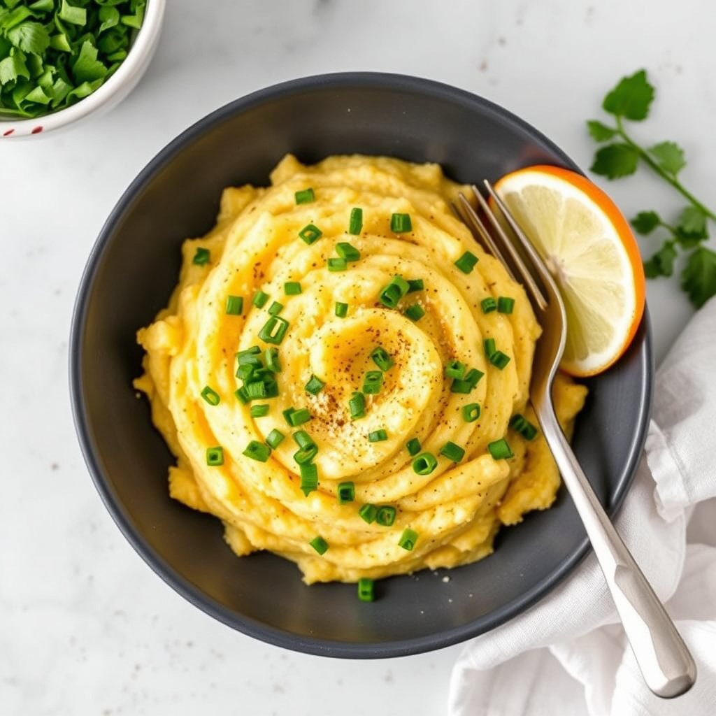 Raskt laget ostete polenta