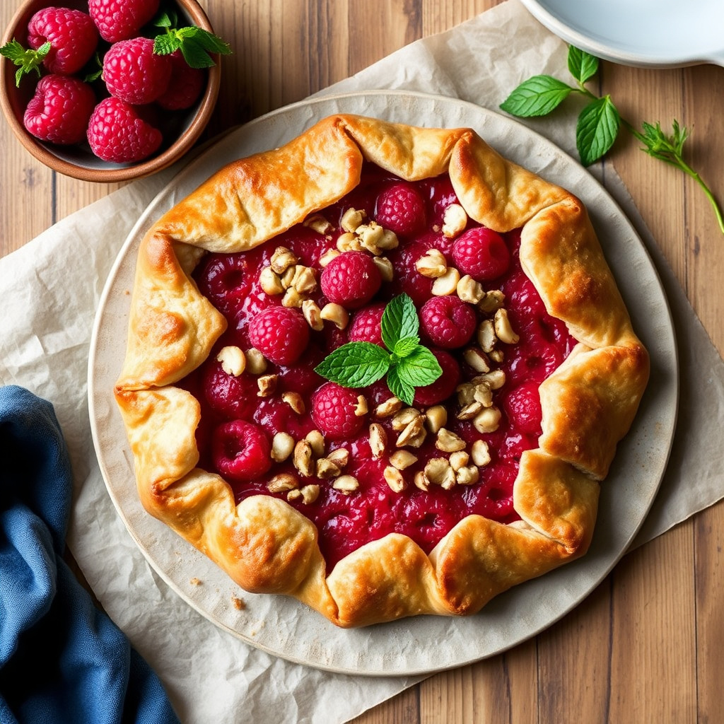 Raspberry-Hazelnut Galette