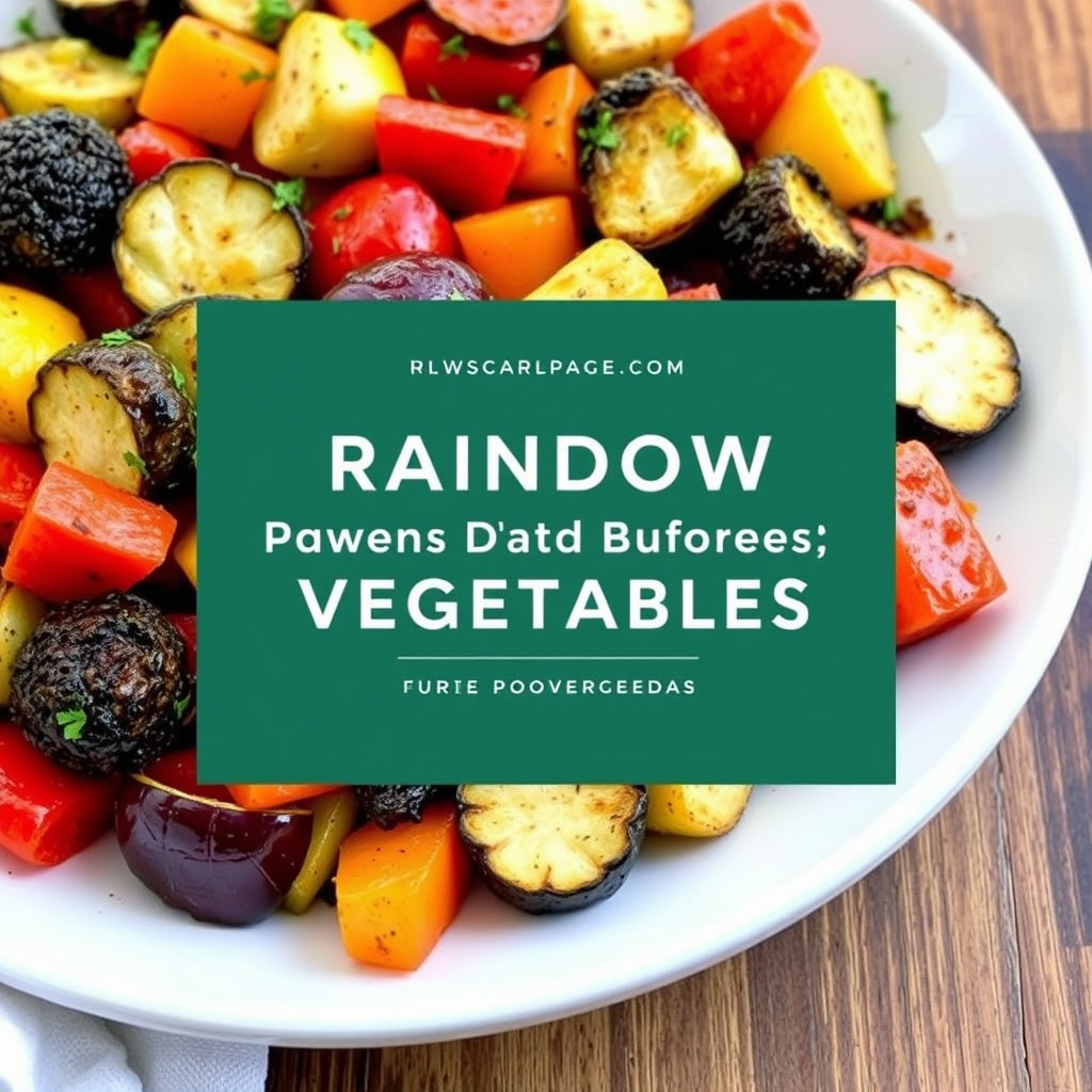 Regnbue-røstede grønnsaker