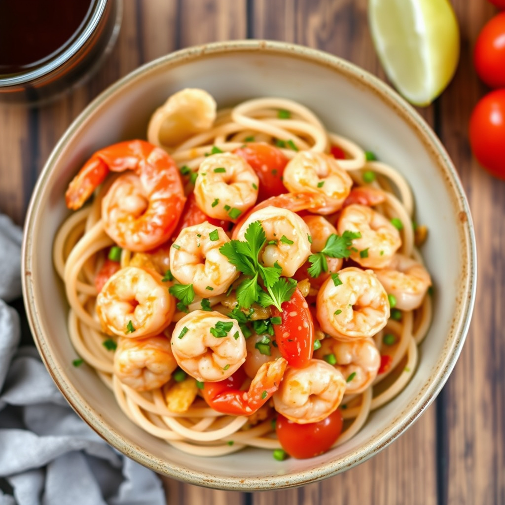 Reker og kylling Etouffee