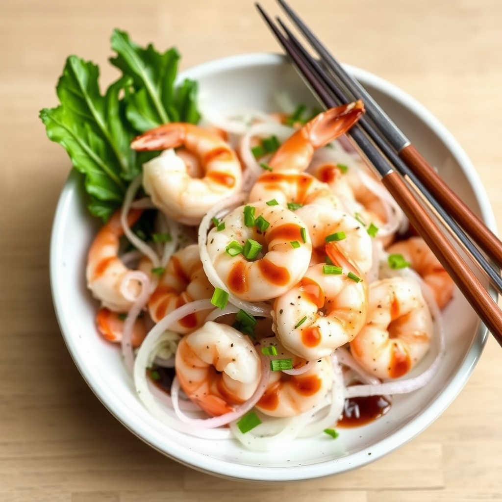 Rekesalat med daikon og en Ume-Shiso-dressing