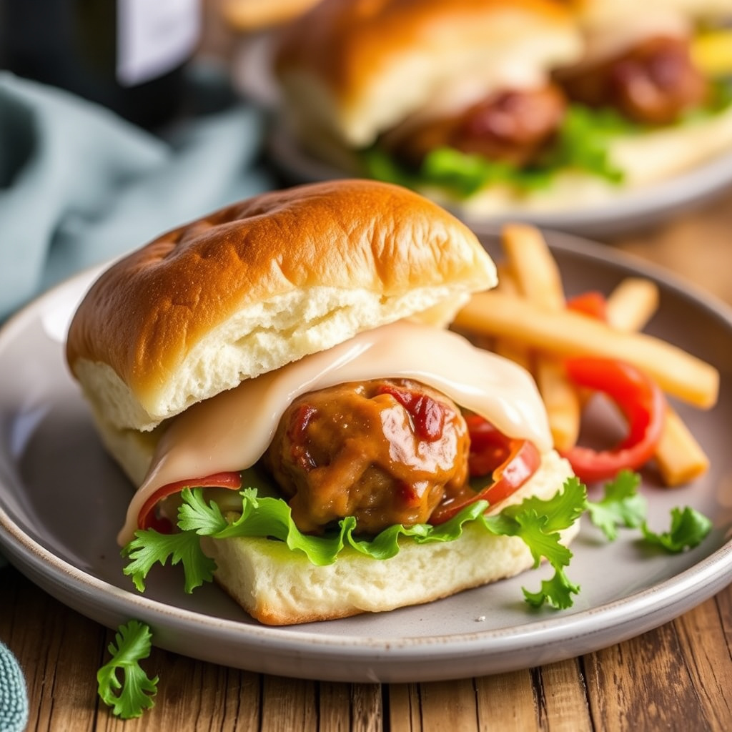 Reuben kjøttboller i småbrød