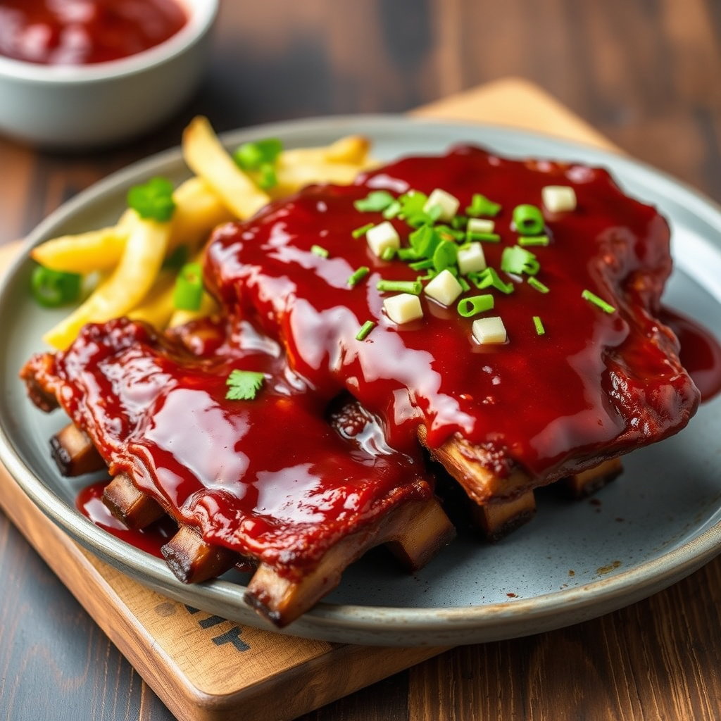 Ribs med Kansas City BBQ-saus