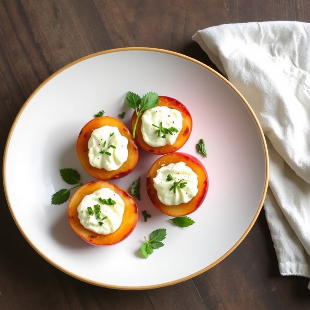 Ricottafylte ovnsbakte nektariner