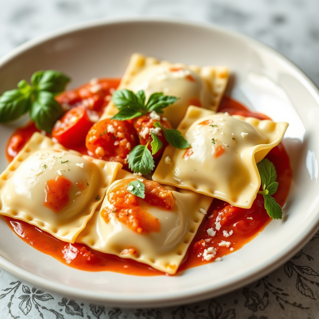 Ricottafylte ravioli (Ravioli di Ricotta)