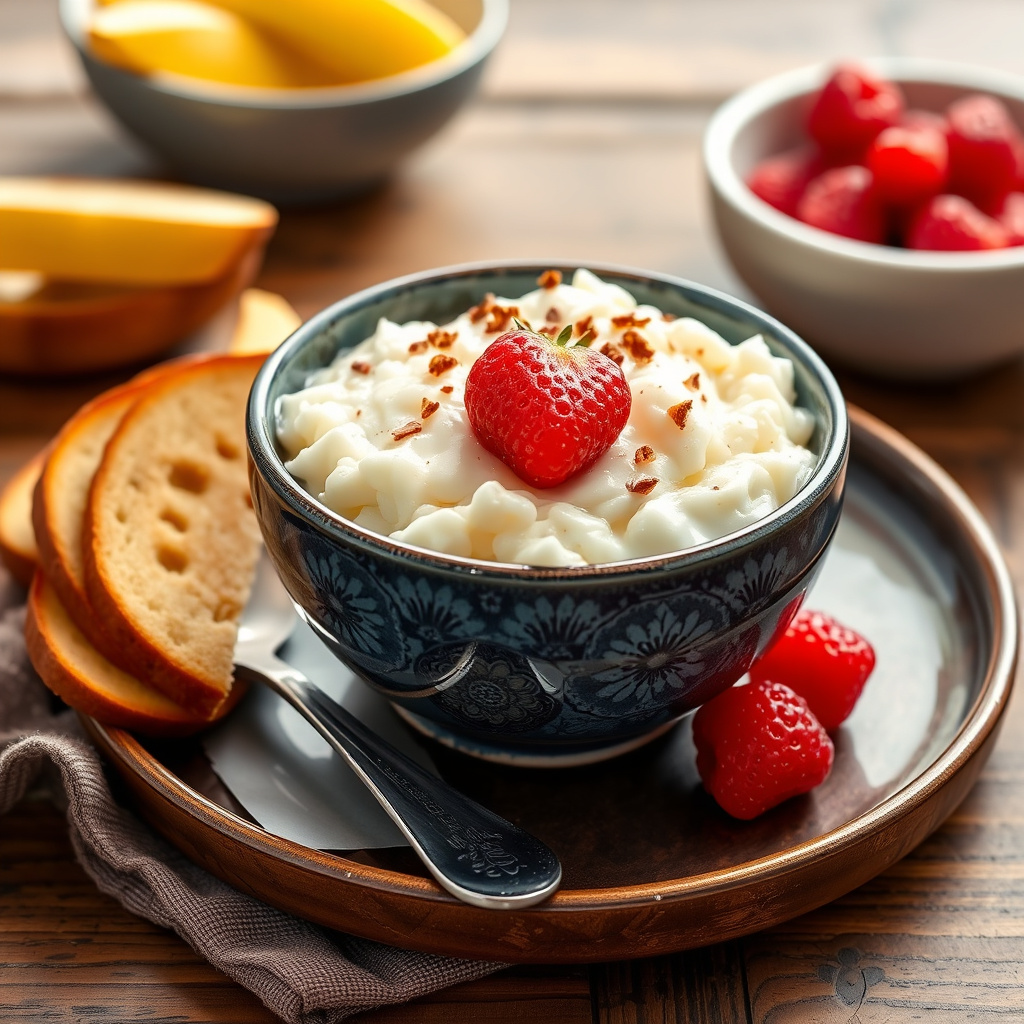 Kremet risgrøt med rosiner og sitrus