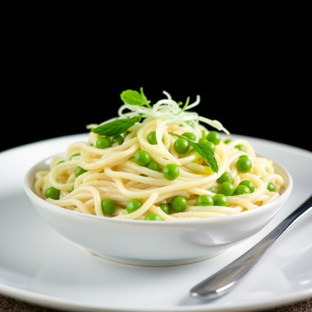 Risotto Bianco med enoki-sopp og ferske erter