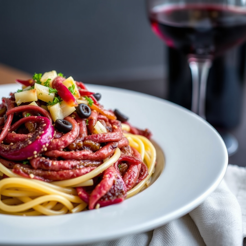 Risotto med Amarone og karamellisert radicchio