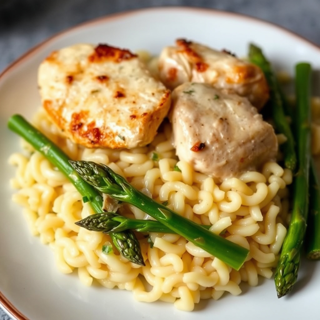 Risotto med kylling og asparges