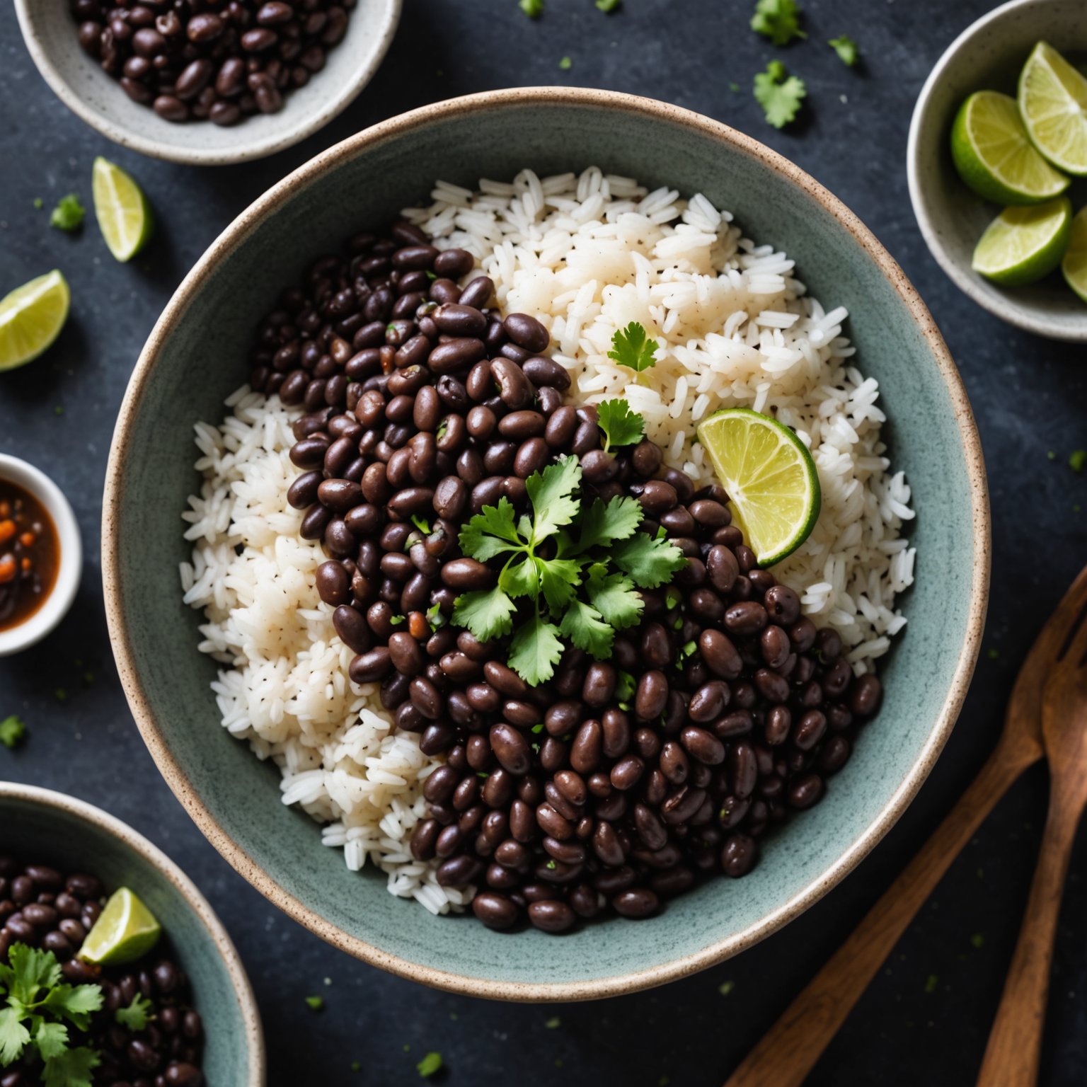 Risotto med svarte bønner