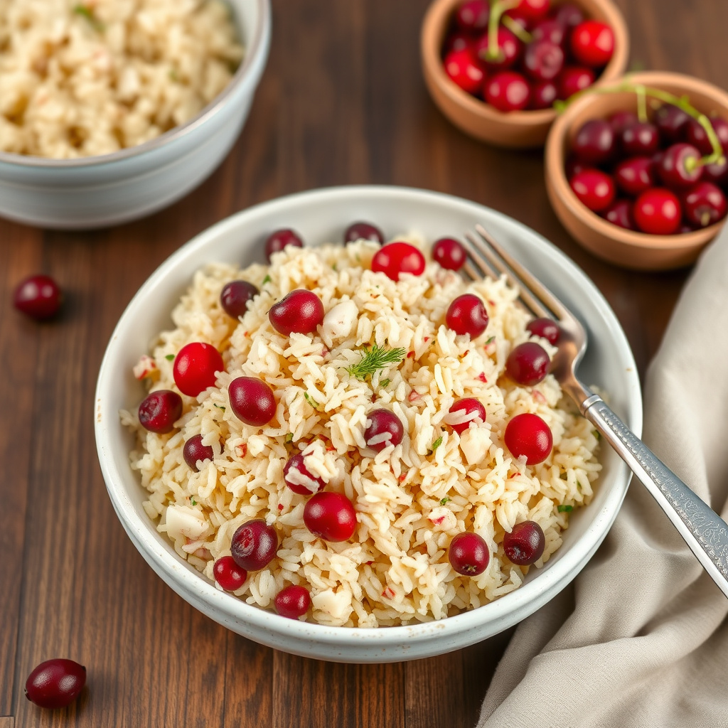 Rispilaf med tranebær