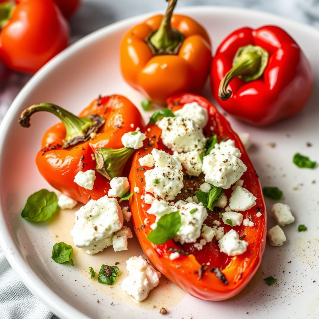 Ristede paprikaer med fetaost