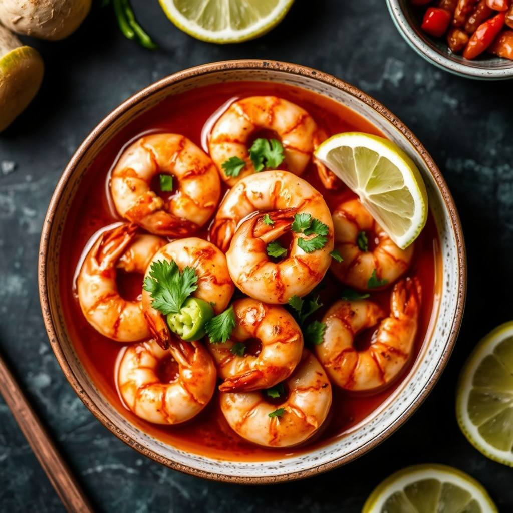 Ristede reker i cazuela