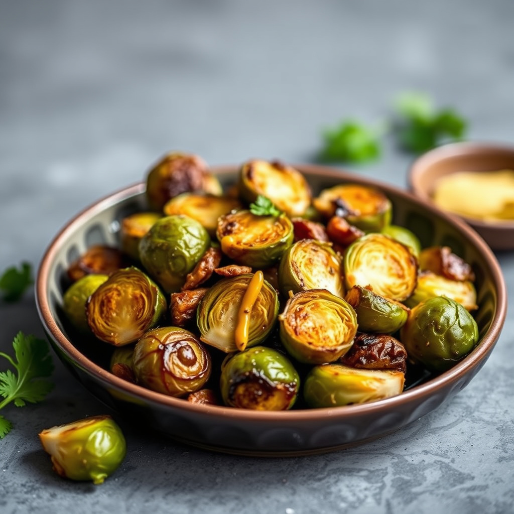 Ristede rosenkål med agave og krydret sennep