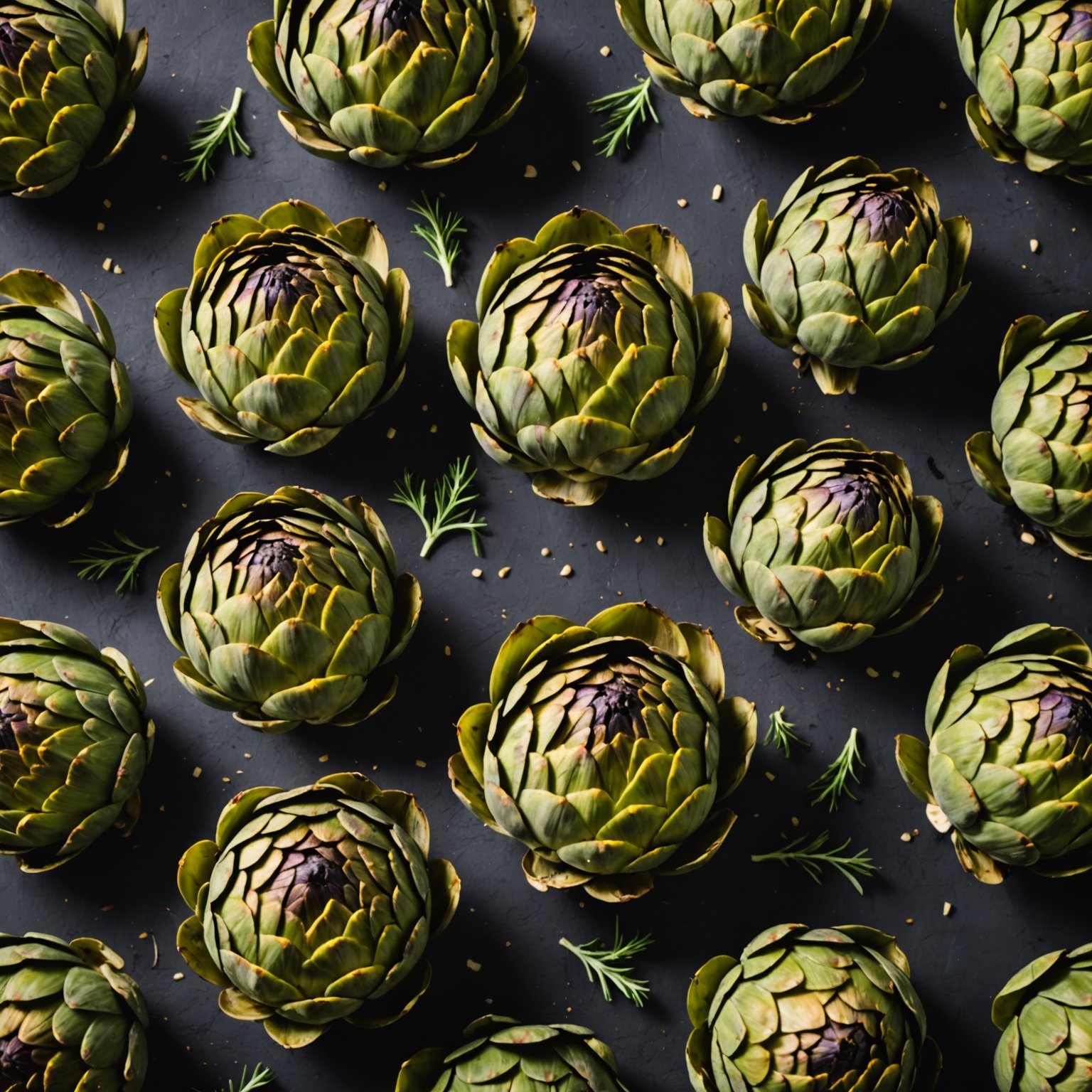 Ristede artisjokkhjerter med vinaigrette