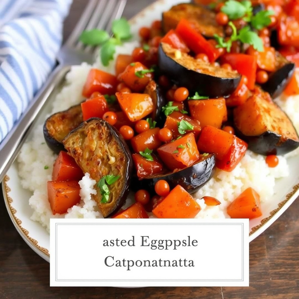 Ristet aubergine