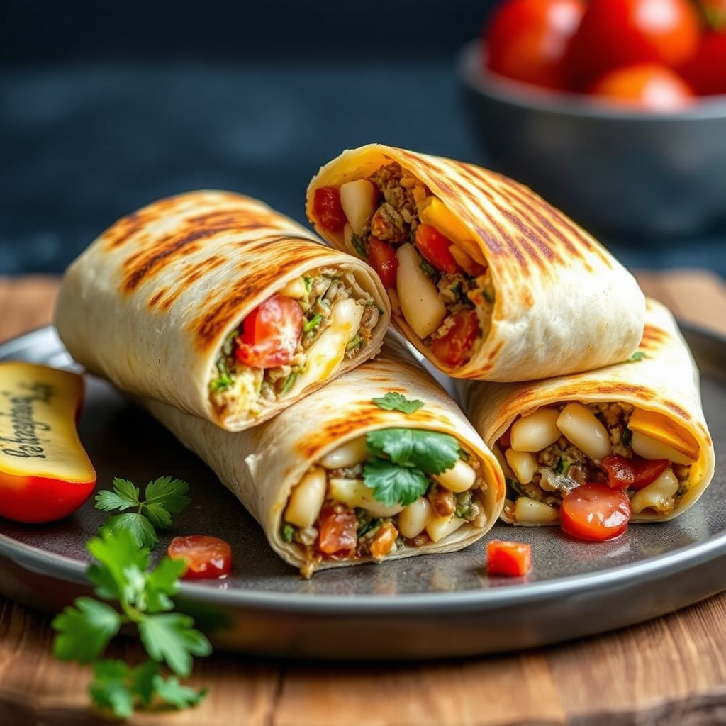 Ristet frokostburrito