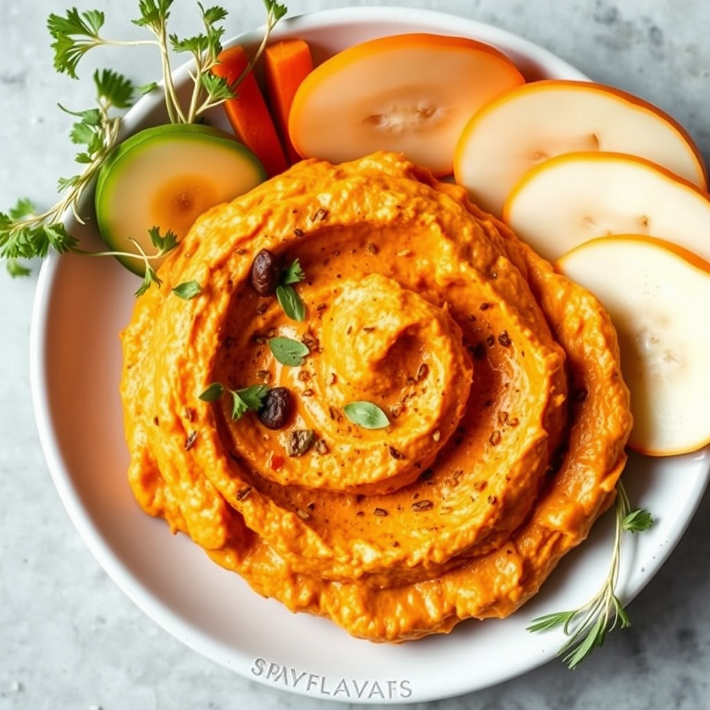 Ristet gulrot-hummus