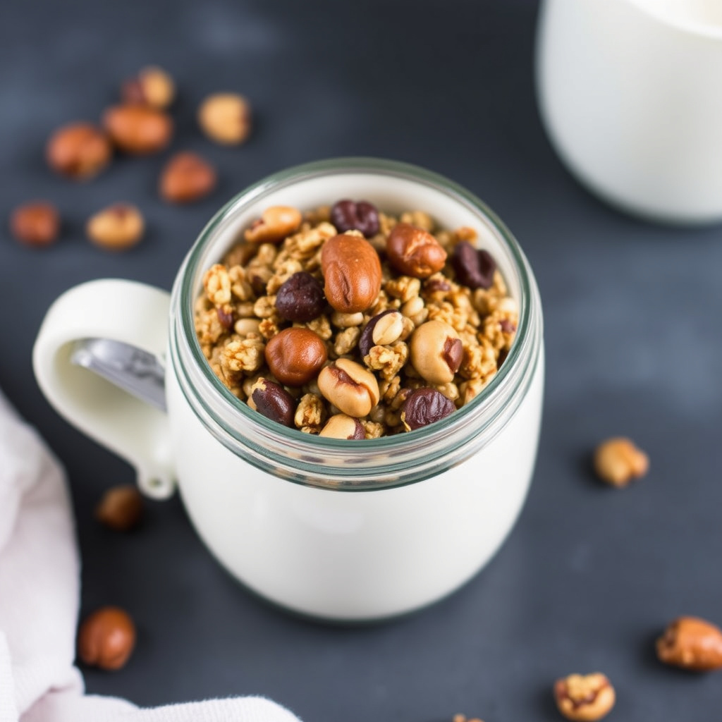 Ristet hasselnøttgranola