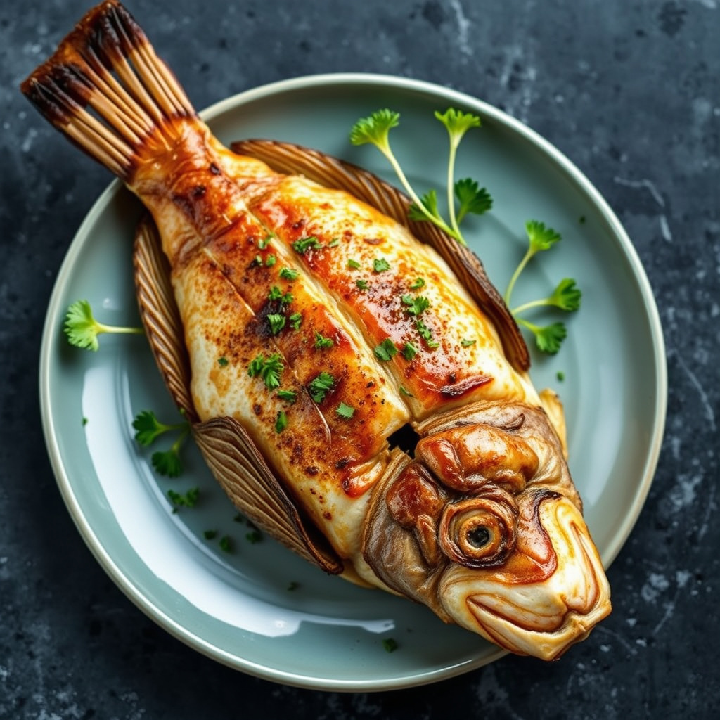 Ristet hel snapper i Sarandeado-stil