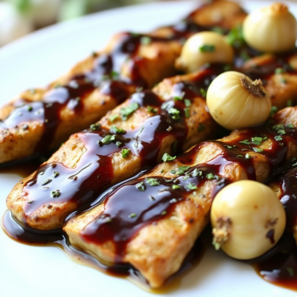 Ristet hvitløk og balsamico-marinade