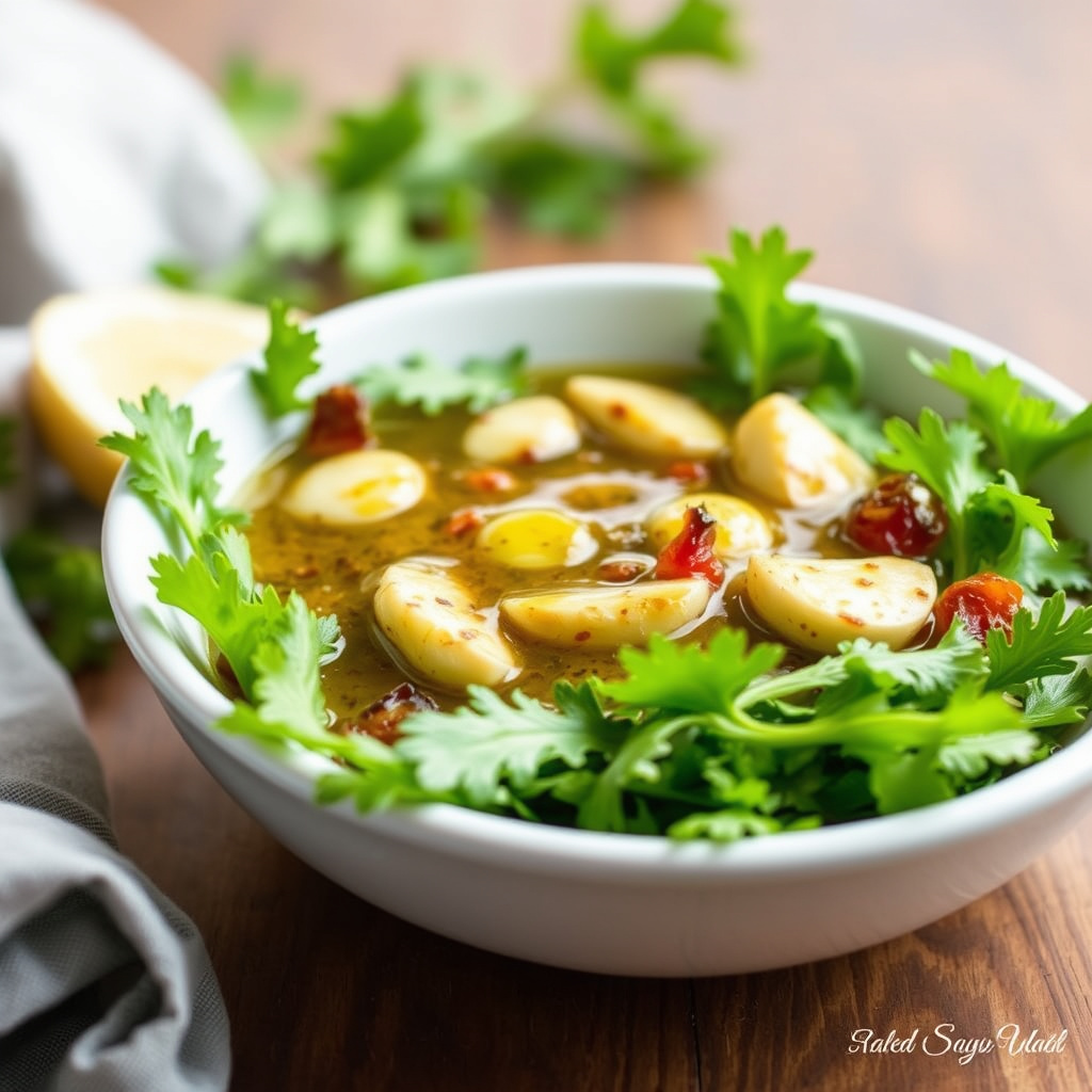 Vinaigrette med ovnsbakt hvitløk