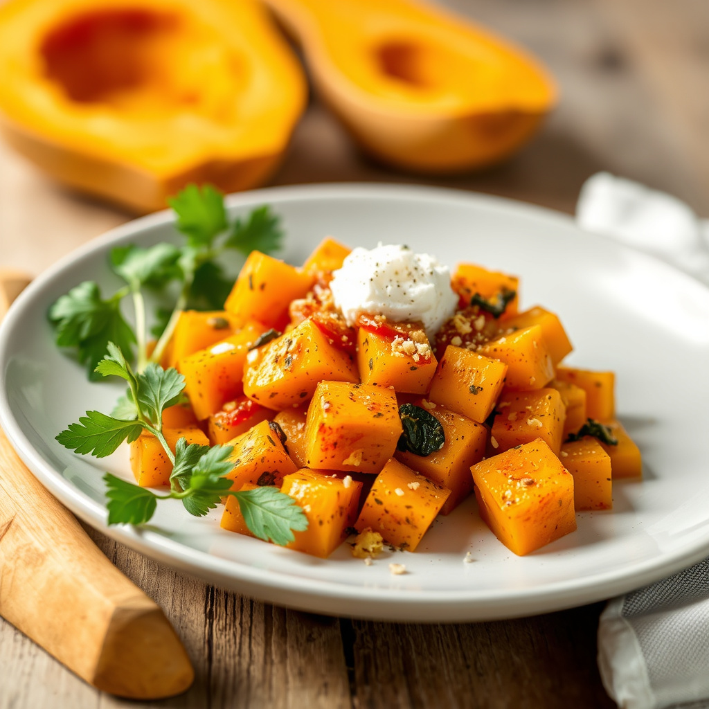 Ristet, krydret butternut squash