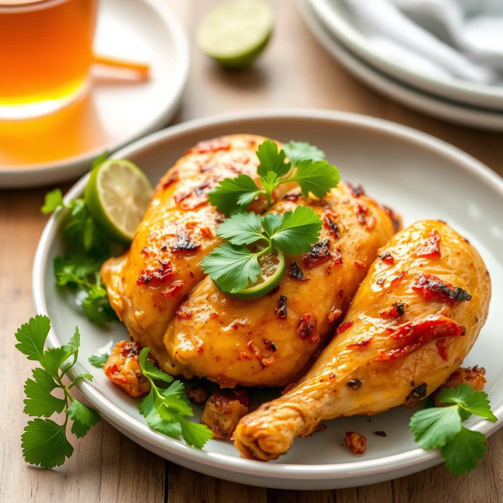Ristet kylling med chili og lime