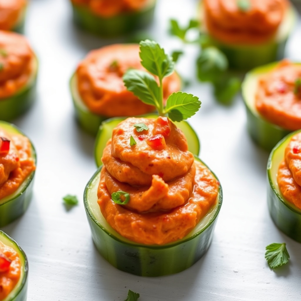 Ristet rød paprika-hummus
