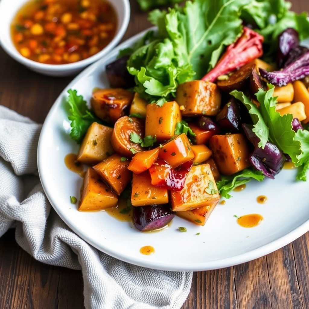 Ristet rotgrønnsaksvinaigrette