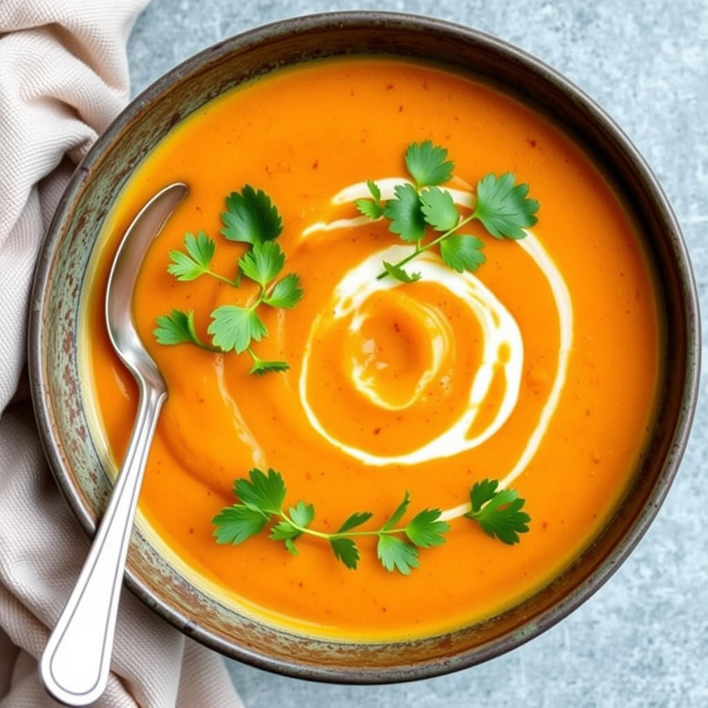 Rockin' gulrot-, søtpotet- og ingwersuppe