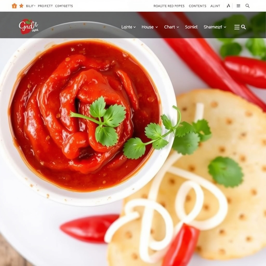 Rød peppersaus, ovnsbakt