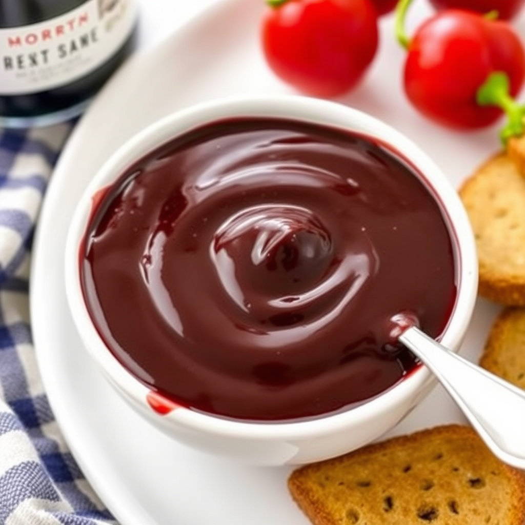 Rødvins varm sjokoladesaus