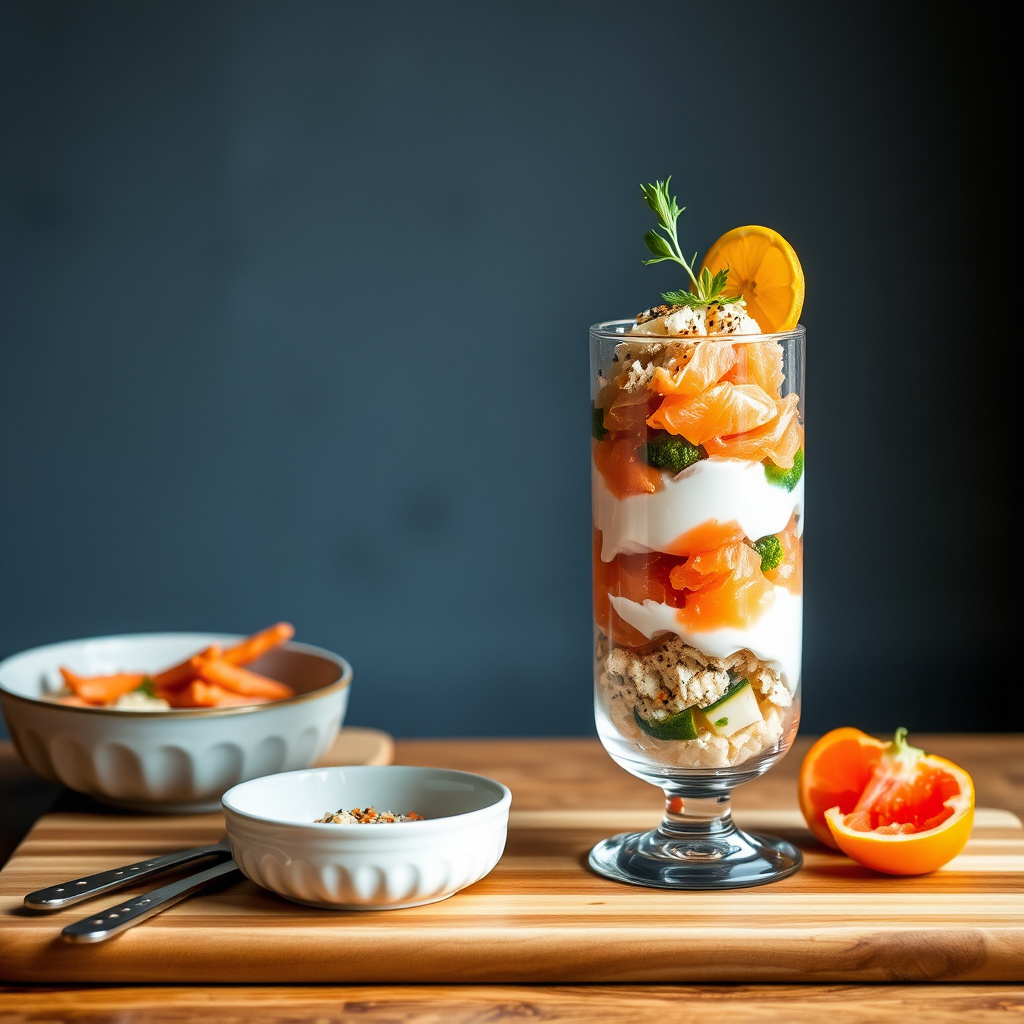 Røkelaks og Peekytoe-krepsparfait