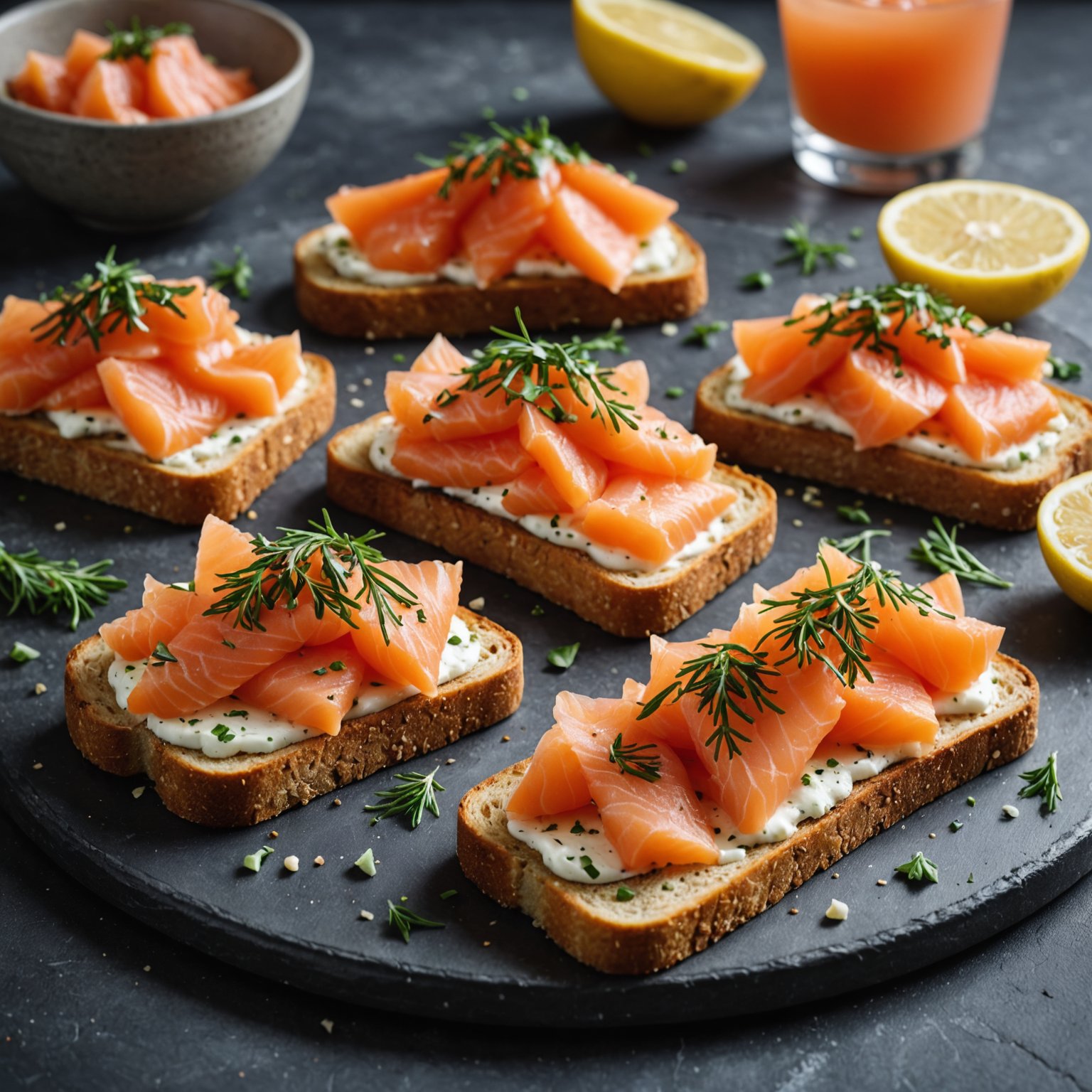 Røkelaks på toast eller jicama-hjerter