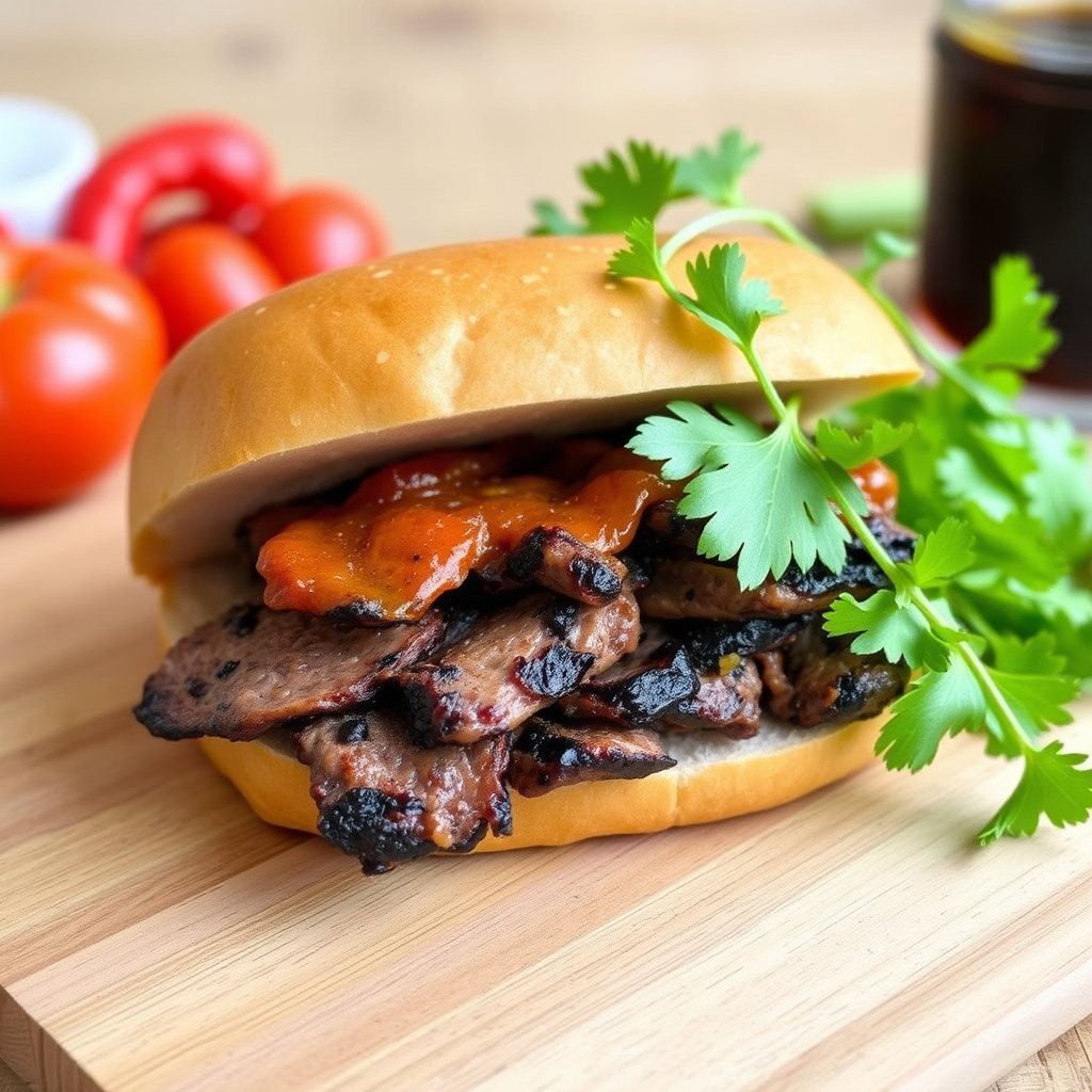 Røkt kjøttpåleggssandwich