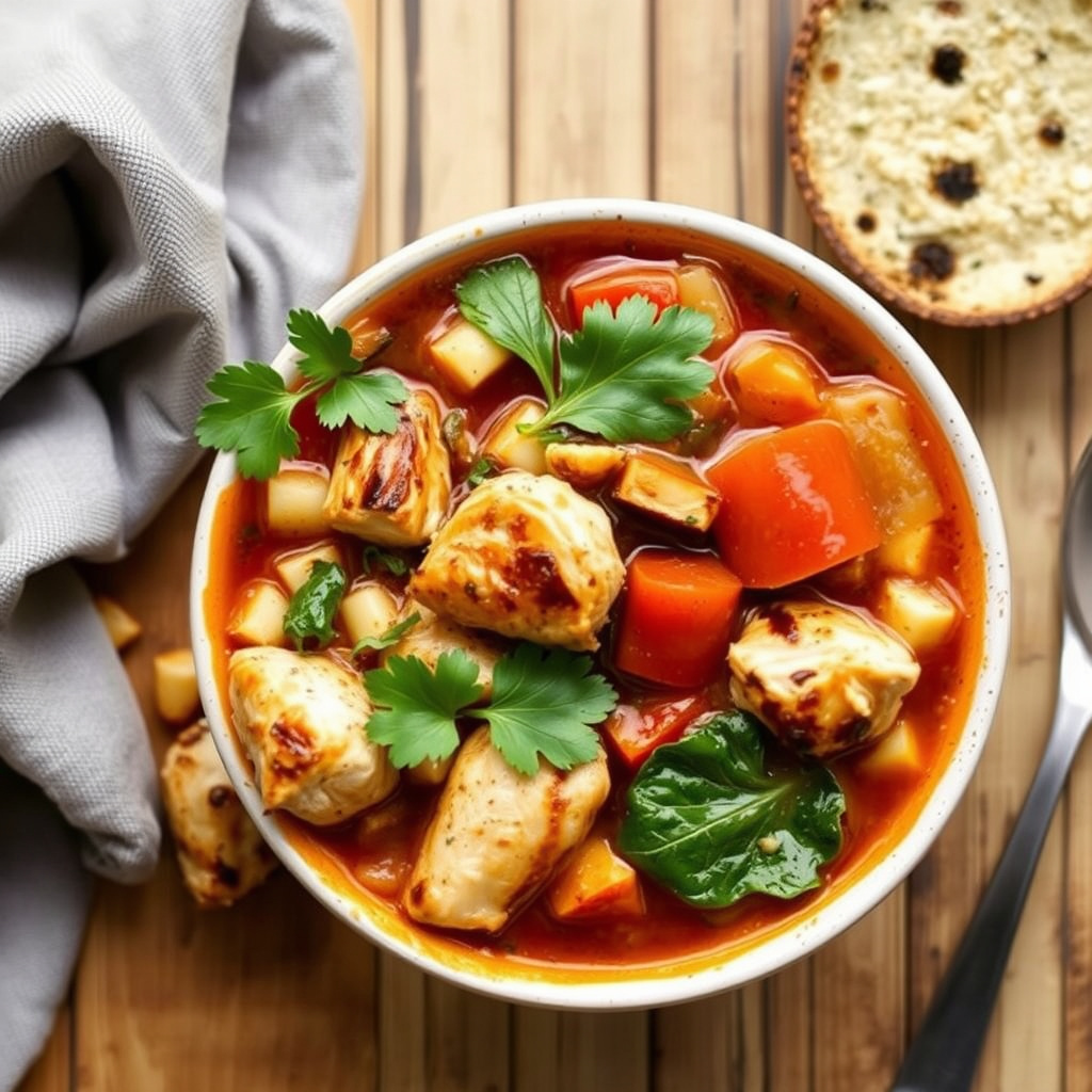 Røkt kyllingminestrone